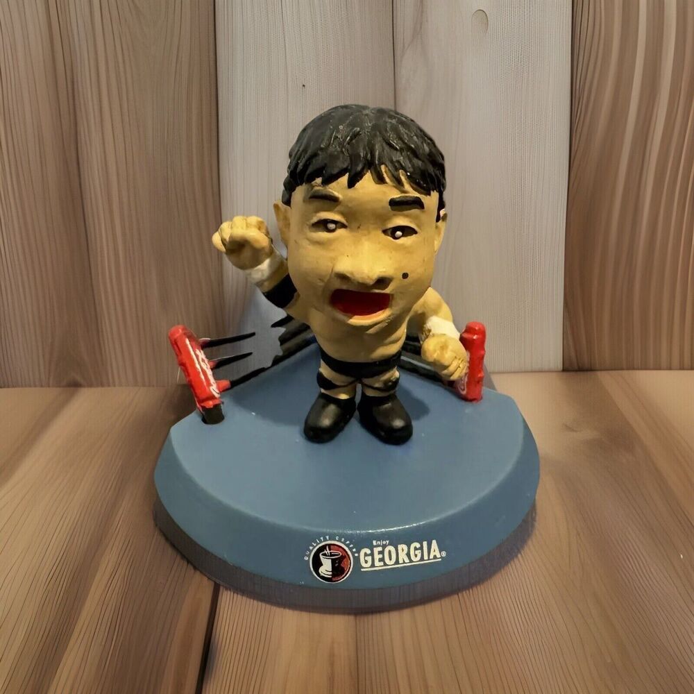Jumbo Tsuruta Mini Figure Coca Cola Georgia Coffee AJPW Wrestling Japan 2004 2B
